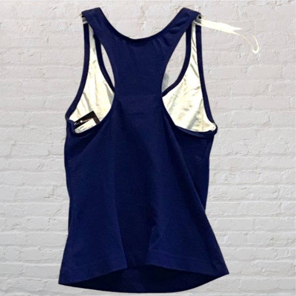JACQUES MORET -- Activewear: Racer-Back Gym Tank Top, Navy, NWT  *WO - Picture 3 of 9